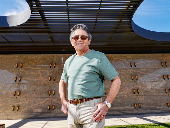 Riccardo Lazzaris of Fulham at the Cheltenham Mausoleum where he has purchased a vault, Sept 10, 2020. Picture: Brenton Edwards