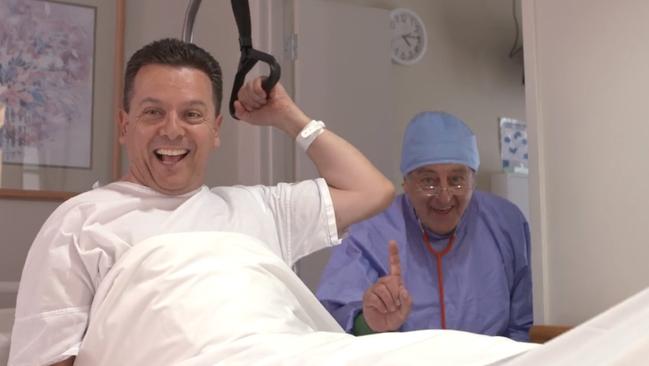 Nick Xenophon in a scene from the cheesy election video.