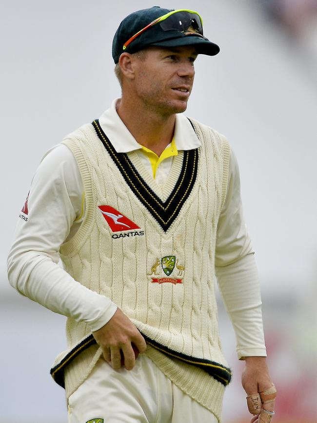 David Warner in the field during the third day of the third Test against South Africa in Cape Town last March. Picture: Getty Images 