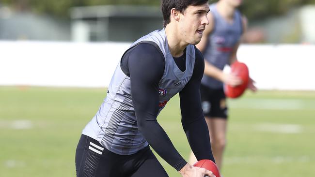 Angus Monfries is now playing in the Central Murray Football League after playing in the AFL. Picture Sarah Reed