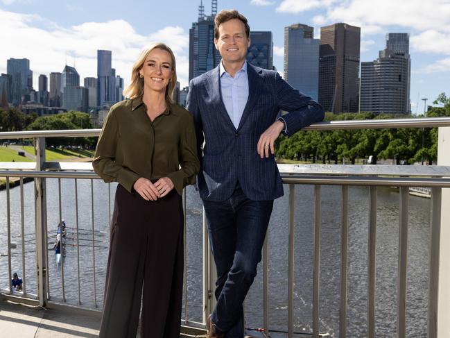 Alicia Loxley and Tom Steinfort in Melbourne. Picture: Channel 9