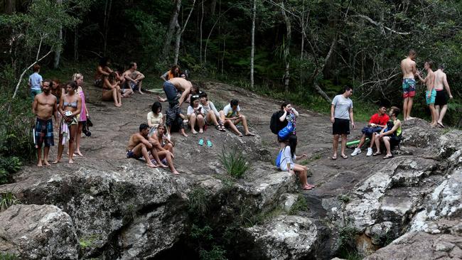 Crowds at the rock pool in 2016 before it was closed after a fatal accident. Photo: Regi Varghese