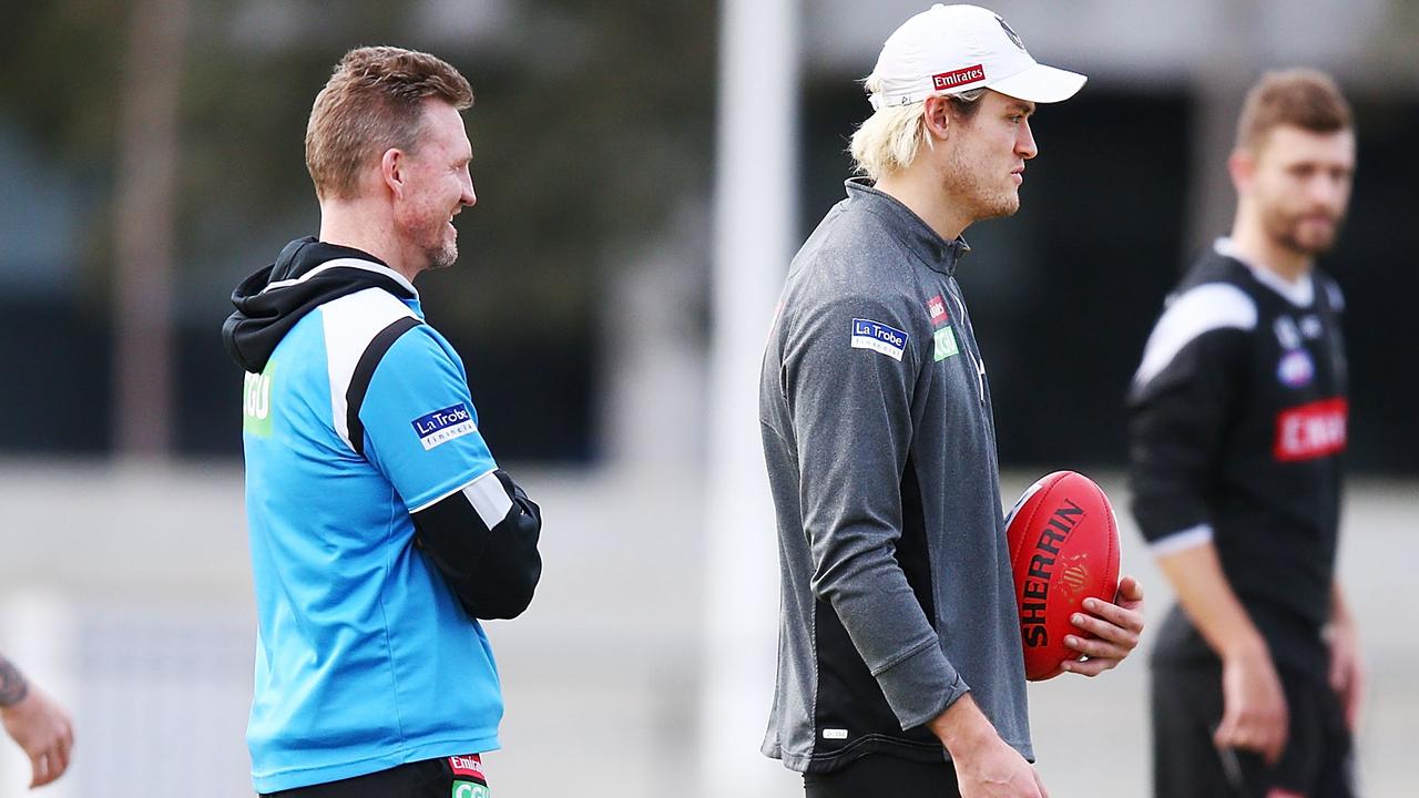 Peter Moore thinks the Magpies may have made a crucial mistake by not picking Darcy for the 2018 grand final as he pushed to overcome a hamstring injury. Picture: Michael Dodge / Getty Images