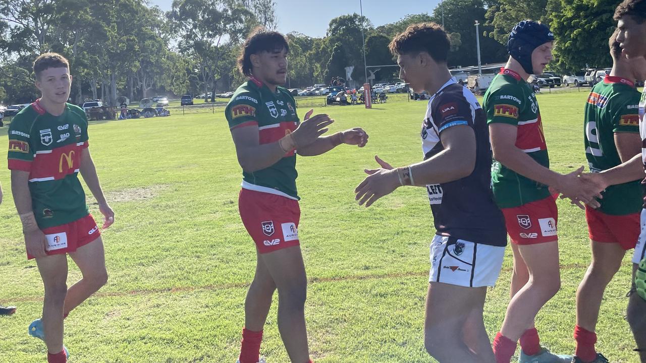 Beni Allen (second from the left) getting handshakes in after a great game.