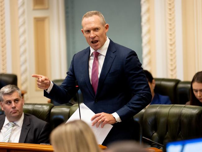 Minister Mick de Brenni addressed the floor during parliament time on April 18. Picture: NCA NewsWire / Sarah Marshall