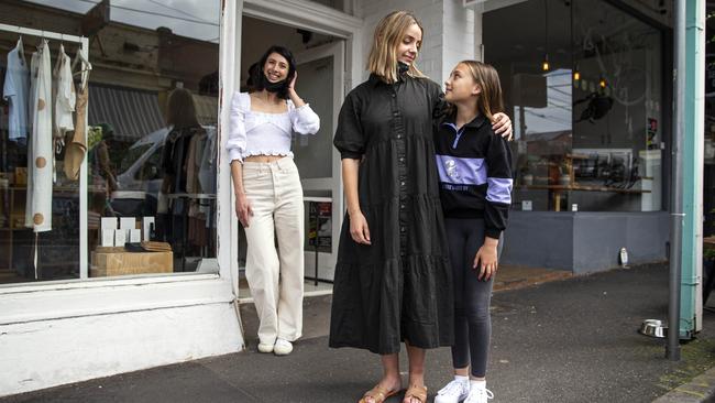 Roselyn Moncrieff and daughter Willow, 10, at her shop. Picture: Aaron Francis