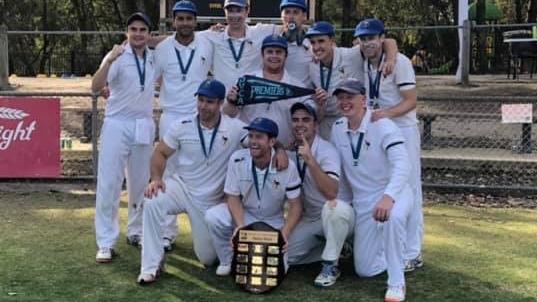 Macleod celebrates with the DVCA’s Barclay Shield. Picture: Facebook