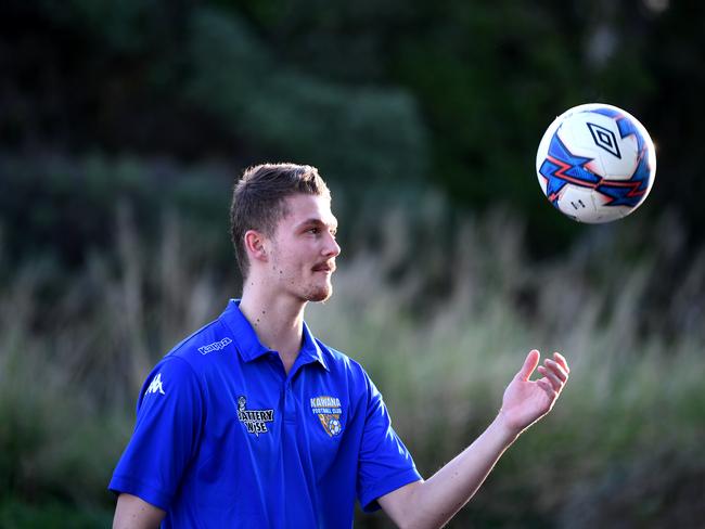 Golden boot surprise packet Ollie Colam has emerged as the leading marksman for Kawana Force following a host of dependable departures. Photo: Warren Lynam