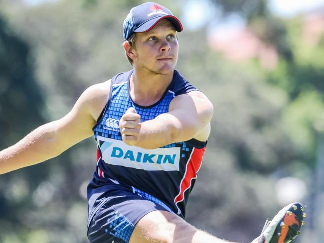 Mack Mason, Waratahs training on Kippax Oval, Moore Park. Picture Craig Greenhill