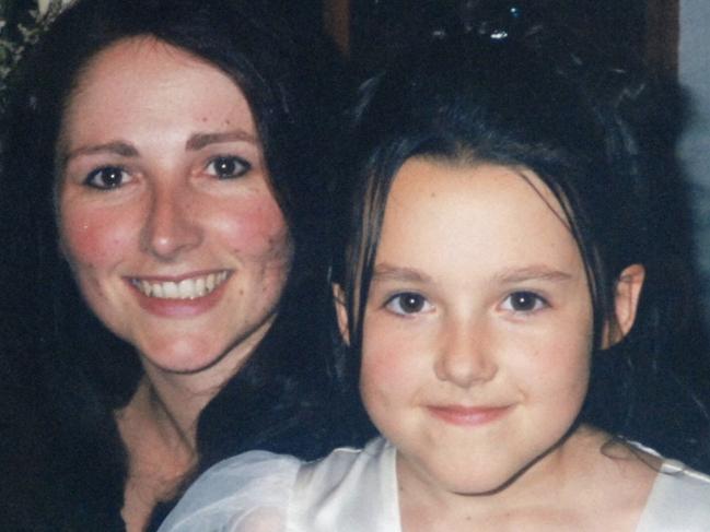 Sonya Ryan on her wedding day with her daughter SA murder victim Carly Ryan dressed as flowergirl.