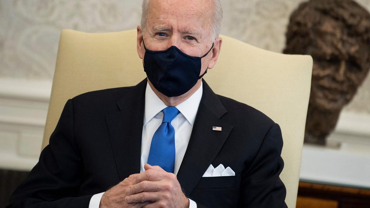 Joe Biden at the White House today. Picture: Brendan Smialowski/AFP