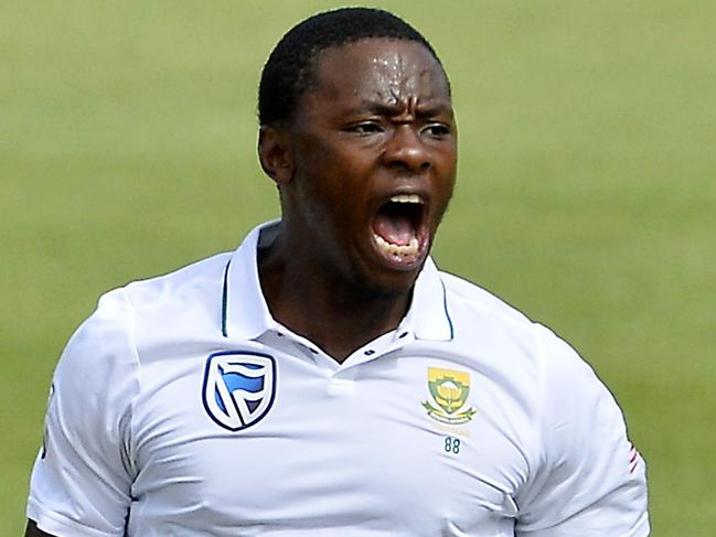 PORT ELIZABETH, SOUTH AFRICA - MARCH 09: Kagiso Rabada of South Africa celebrates the wicket of Steven Smith (capt) of Australia during day 1 of the 2nd Sunfoil Test match between South Africa and Australia at St George's Park on March 09, 2018 in Port Elizabeth, South Africa. (Photo by Ashley Vlotman/Gallo Images/Getty Images)