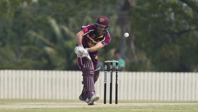 Nathan Reardon bats for Bulls Masters against Australian Country XI in Australian Country Cricket Championships exhibition match at Heritage Oval, Sunday, January 5, 2020. Picture: Kevin Farmer