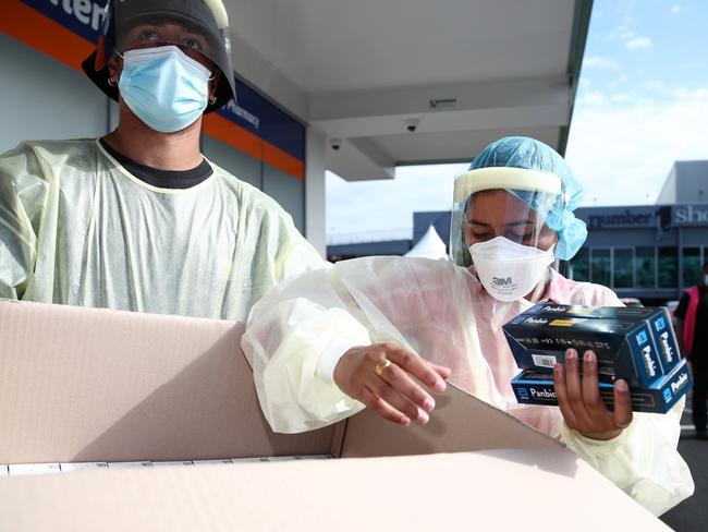 The state handed out millions of free RATs. Picture: Fiona Goodall/Getty Images