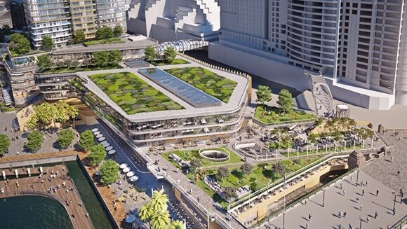 Developer Mirvac has unveiled plans for a $1.5 billion revamp of the 8000 square metre Harbourside Shopping Centre at Darling Harbour that will include a widened waterfront boulevard and pedestrian bridge connecting it to Pyrmont.