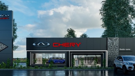 Artist impressions of the new Chery showroom to be built at Bartons Wynnum.