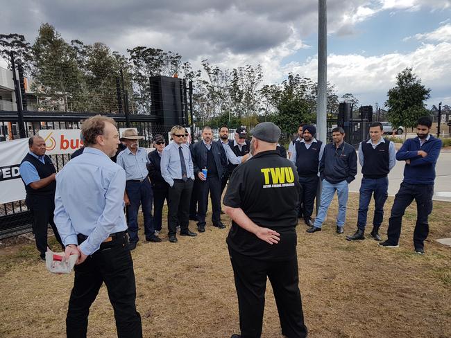 Dozens of bus drivers stopped work on Friday. Picture: Heath Parkes-Hupton