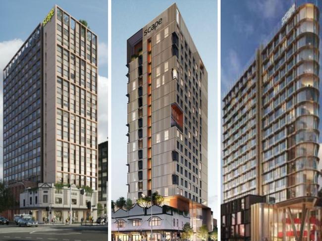 Three of the towers to be built near UNSW to house students.