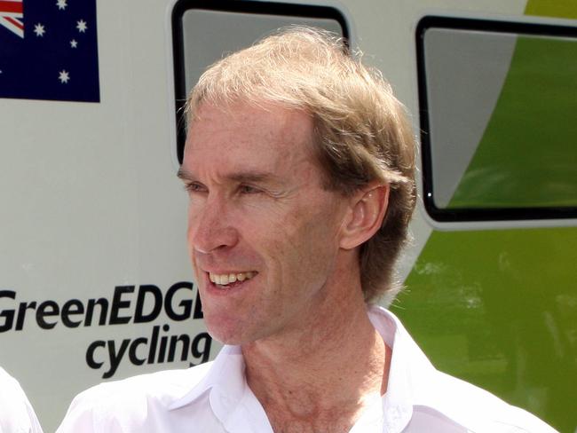 GreenEDGE team manager Shayne Bannan and sports director Neil Stephens.