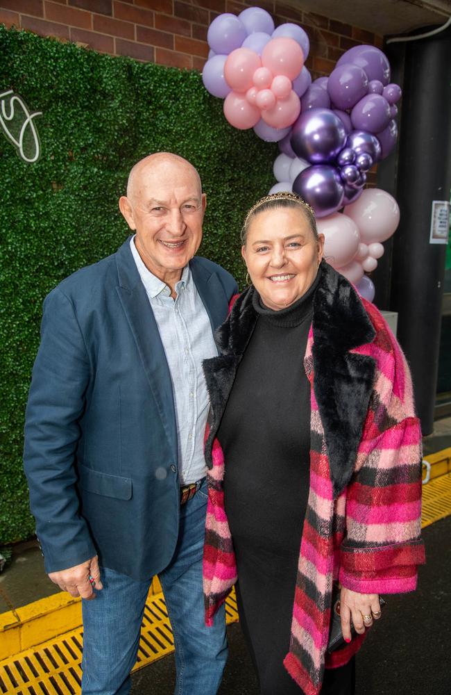 (From left) Alec Maverick and Lelora Hill. Weetwood Raceday at Toowoomba Turf Club. Saturday, September 28, 2024. Picture: Nev Madsen.