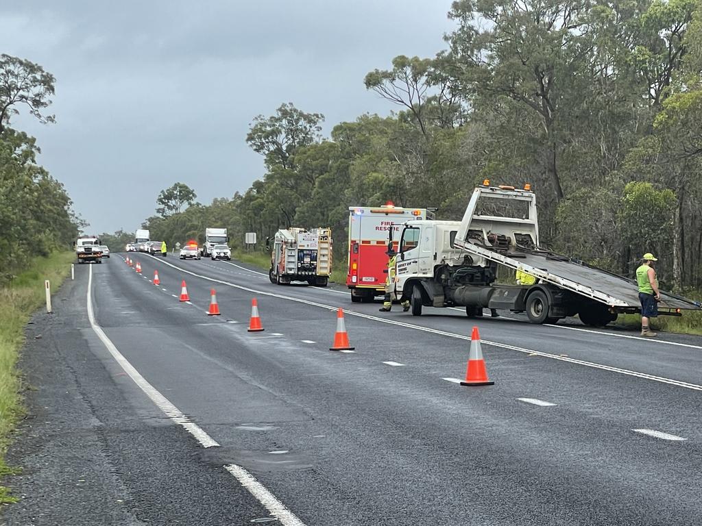 The scene of a crash at Walliebum.