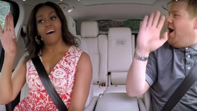 Michelle Obama rocks out to Single Ladies on Carpool Karaoke.