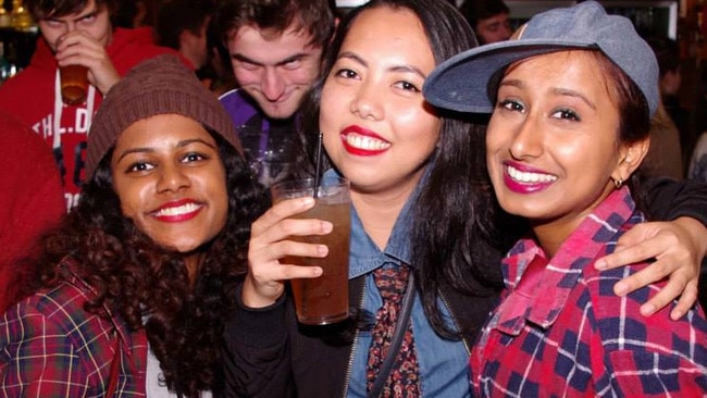 These three ladies got their checked shirts and ties out at The Nott on April 30, 2015. Picture: Notting Hill Hotel Facebook page.