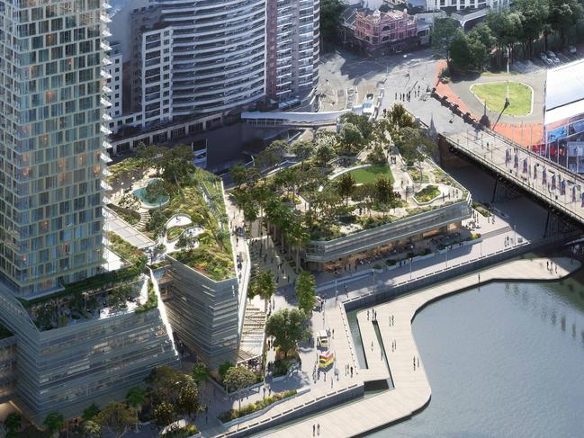 An artist's impression of Mirvac's redevelopment of Harbourside, Darling Harbour, Sydney.