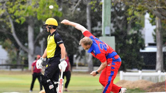 Toombul bowler Daniel Cranitch earlier in the season. Picture, John Gass