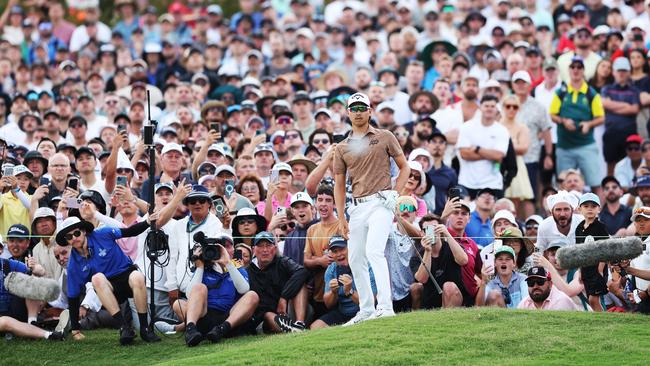 Crowds flocked to watch Min Woo Lee in Sydney. Picture: Mark Metcalfe/Getty Images