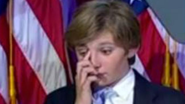 Donald Trump victory speech: What was Barron Trump doing during ...