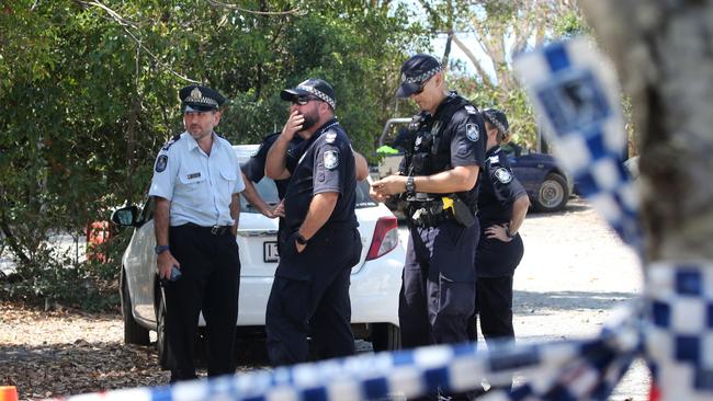 Police and SES at the crime scene at Wangetti Beach on October 22, 2018. PICTURE: ANNA ROGERS