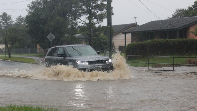 Flooding on Bray St, Coffs Harbour on Thursday March 18. Photo: Tim Jarrett