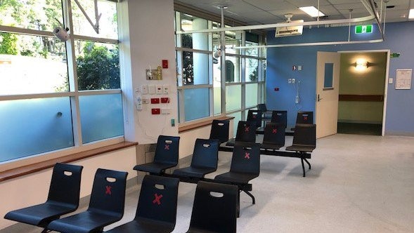 Mid North Coast Covid-19 testing clinic at Coffs Harbour Base Hospital.