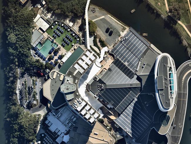 The men were banned from the The Star Gold Coast. Photo: Nearmap