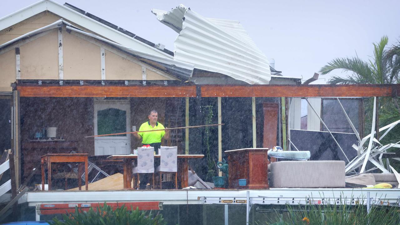 Homes have been damaged by Alfred’s weather. Picture: Steve Pohlner