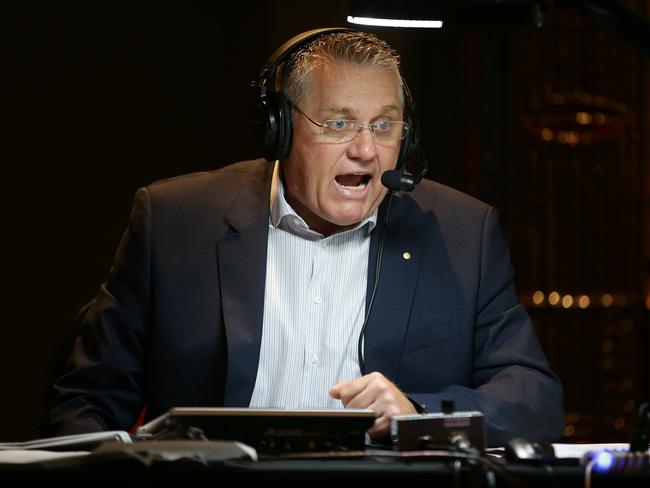 Ray Hadley worked a marathon on-air shift of 5.30am to midday while Jones was recovering. Picture: Jonathan Ng