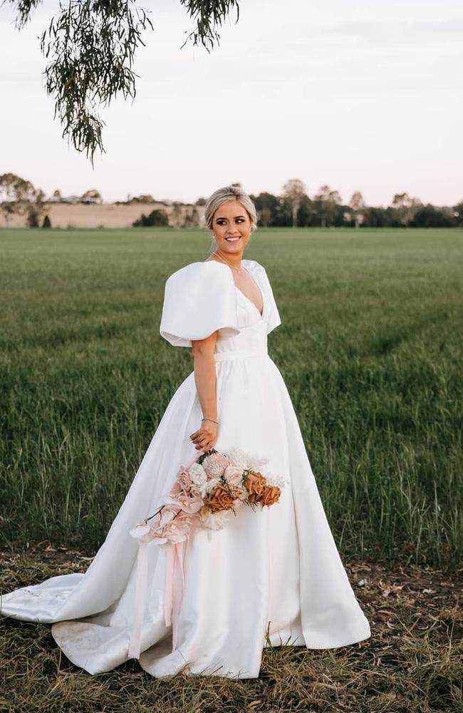 The dress is actually a wedding gown that retails for almost $5000. Picture: Karen Willis Holmes