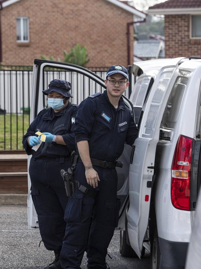 Police swept the church grounds on Tuesday. Picture: NCA NewsWire / Monique Harmer