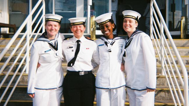 Vimbayi Hakutangwi (third from left) is a sailor in the Australian Defence Force. Picture: Supplied