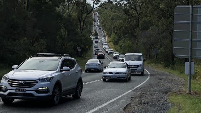 Yalwalpah Road at Pimpama during morning peak hour just off the M1.