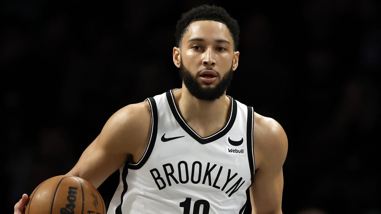 The rare sight of Ben Simmons on court. Photo by Sarah Stier/Getty Images