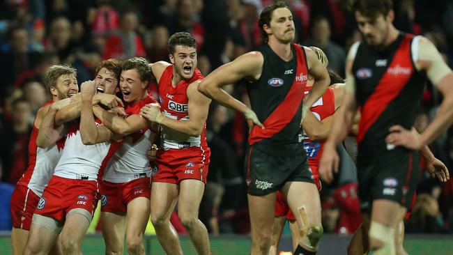 The Bombers lost to the Swans by one-point at the SCG the last time the teams met after Gary Rohan’s after-the-siren goal. Picture: AAP