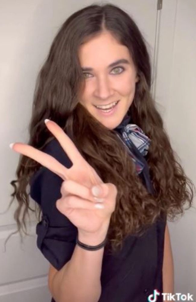 Cierra Mist, who has amassed millions of followers on TikTok, regularly shares her flight hacks as an attendant. Picture: TikTok/CierraMistt