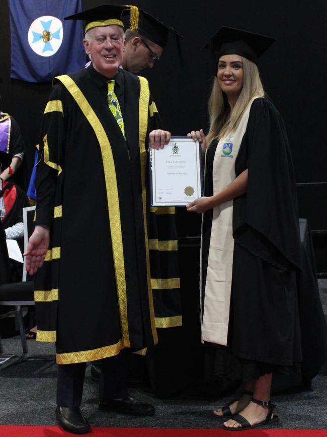 Emma Marles graduated with a Diploma of Nursing at the CQUniversity graduation ceremony in Bundaberg on December 14, 2023.