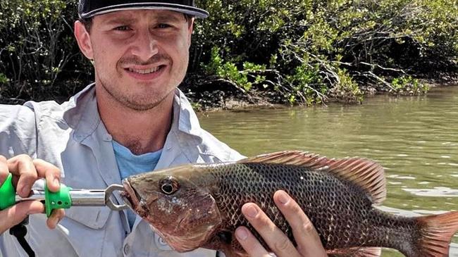 Drew Sharpe with a decent Gold Coast mangrove jack.