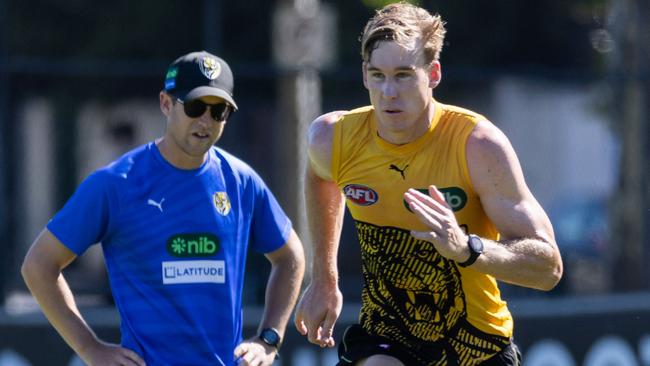 Tom Lynch at pre-eason training. Picture: Jason Edwards