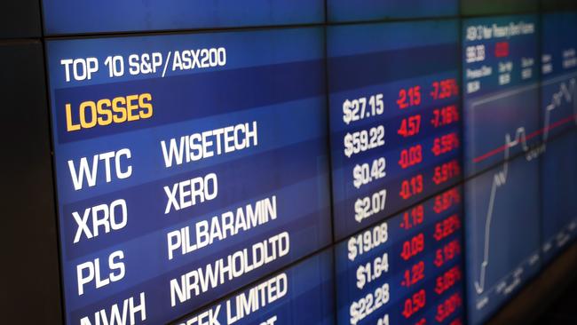 The public viewing area at the ASX in Sydney.Picture: Richard Dobson