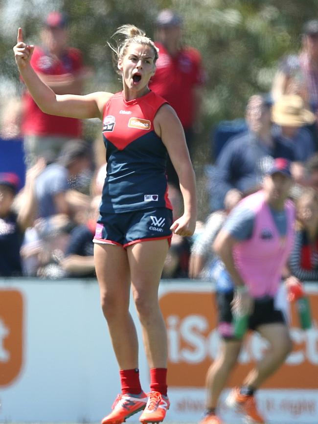 Deanna Berry celebrates a goal 3rd term Picture: Wayne Ludbey