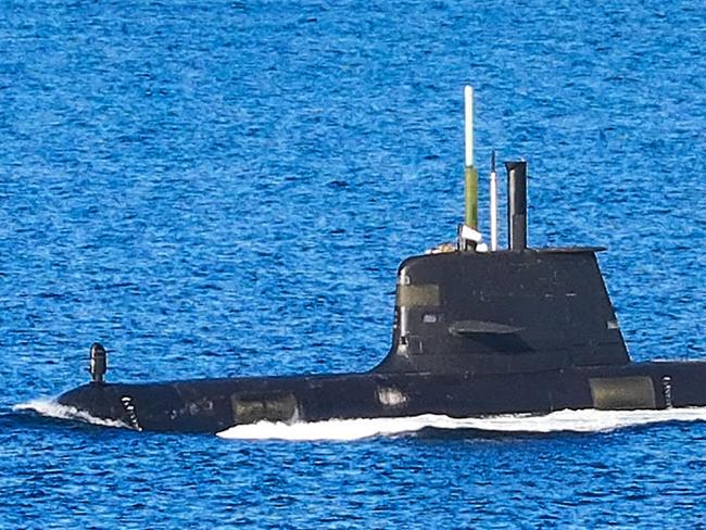 ATTN.....  ONLY for use for the Courier Mail , This is a RAN Collins Class submarine that was spotted off the Sunshine Coast., Credit: Blueys Photography